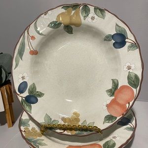 Mikasa Fruit Panorama Soup Plate 9” DC 014 Set 2 Excellent